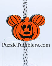 Load image into Gallery viewer, 3D Printed Mouse Pumpkin Straw Topper - 40oz Straw = 10mm