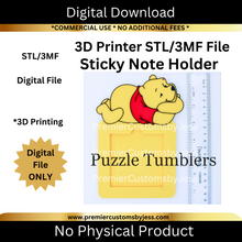 Load image into Gallery viewer, DIGITAL (STL & 3MF Files): Character Sticky Note Holder