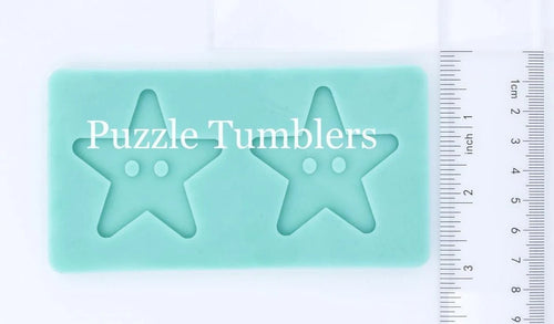 CUSTOM MOLD:  Star Buttons Mold *May have a 14 Day Shipping Delay (L49)