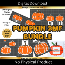 Load image into Gallery viewer, DIGITAL (3MF File): Cute Round Pumpkin BUNDLE (10 Items)