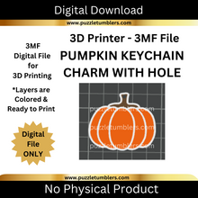Load image into Gallery viewer, DIGITAL (3MF File): Cute Round Pumpkin - Key Chain
