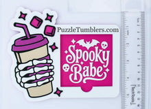 Load image into Gallery viewer, DIGITAL (STL & 3MF Files): Coffee Skeleton Hand Spooky Babe Coffee  - Themed Sticky Note Holder