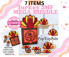 Load image into Gallery viewer, DIGITAL (3MF File): Cute Turkey Thanksgiving BUNDLE (7 Items)