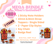 Load image into Gallery viewer, DIGITAL (3MF File): Cute Turkey Thanksgiving BUNDLE (7 Items)