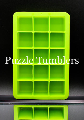 LARGE - ICE CUBE TRAY CUBE - GREEN MOLD