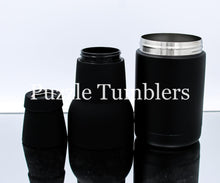 Load image into Gallery viewer, NEW 12OZ (4 PIECE) BEER BOTTLE/CAN COOLER + BOTTLE OPENER & CAN HOLDER (BLACK)
