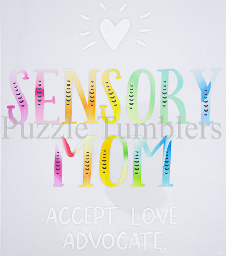 NEW Autism Awareness 'Sensory Mom' T-Shirt Transfer $6.50/EACH