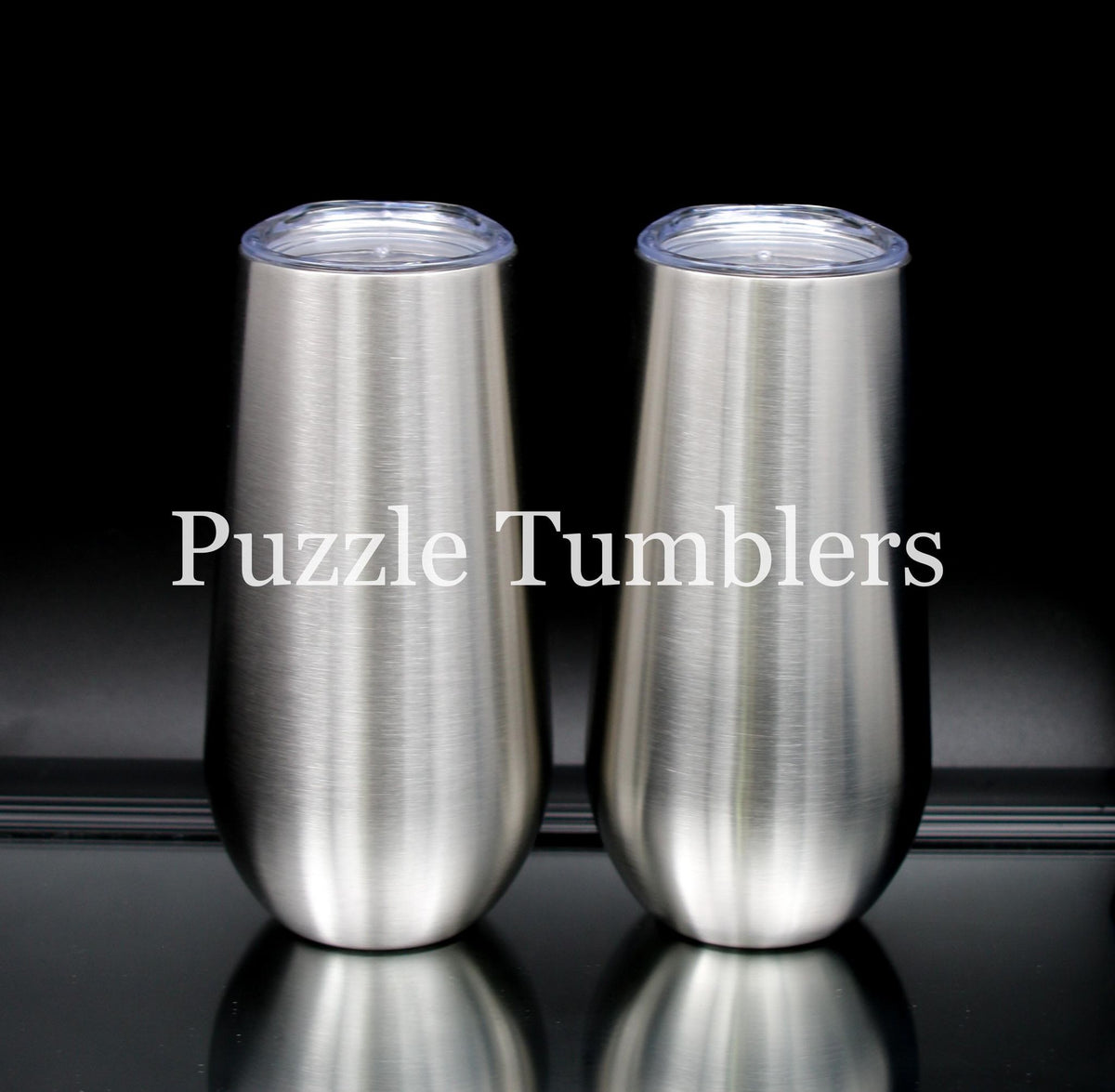 6OZ CHAMPAGNE FLUTE DUO STAINLESS STEEL Puzzle Tumblers