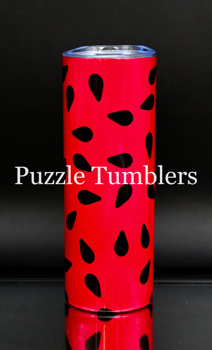 20OZ SKINNY STRAIGHT WATERMELON *EXCLUSIVE TO PUZZLE TUMBLERS* Puzzle Tumblers