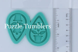 CUSTOM MOLD:  "PLANT FLOWER" Earring Mold *May have a 14 Day Shipping Delay (E261)