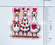 Load image into Gallery viewer, Acrylic Flat Back: Valentine's Goose Trio