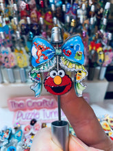 Load image into Gallery viewer, Acrylic Pen Spinners: EL MO &amp; Friends Blue Bow