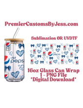 Load image into Gallery viewer, DIGITAL DOWNLOAD - 16oz Soda Glass Can Wrap PNG File *NO Physical Product
