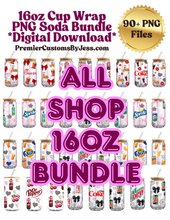 Load image into Gallery viewer, DIGITAL DOWNLOAD (90+ File) BUNDLE Energy Drink Soda Glass Can Wrap PNG File *NO Physical Product