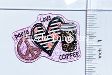 Load image into Gallery viewer, Acrylic Flat Back: Peace Love Coffee
