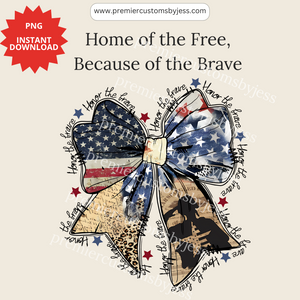 DIGITAL DOWNLOAD - Coquette American PNG, Honor the Brave PNG, Memorial Day Coquette Bow Png