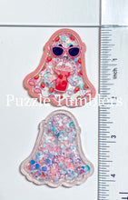 Load image into Gallery viewer, Acrylic Flat Back Shakers: Ghost Drinking A Strawberry Drink (SH #2)