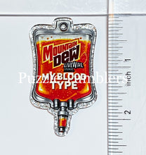 Load image into Gallery viewer, Acrylic Flat Back: Dew My Blood Type