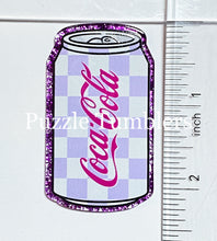 Load image into Gallery viewer, Acrylic Flat Back: Checkered Soda Can