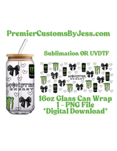 Load image into Gallery viewer, DIGITAL DOWNLOAD - 16oz Energy Glass Can Wrap PNG File *NO Physical Product