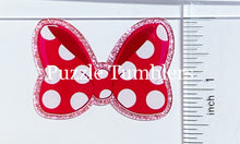 Load image into Gallery viewer, Acrylic Flat Back: Red Bow with Polka Dots
