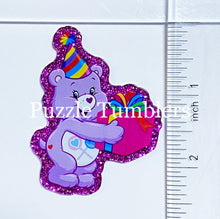 Load image into Gallery viewer, Acrylic Flat Back: Purple Bear Birthday