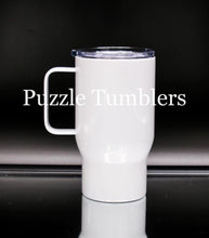 Load image into Gallery viewer, 18OZ TRAVELER SUBLIMATION TUMBLER WITH HANDLE - STAINLESS STEEL