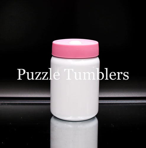 16OZ SUBLIMATION MASON JAR WITH PINK SILICONE LID (PINK)