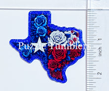 Load image into Gallery viewer, Acrylic Flat Back: Texas Shape with Roses