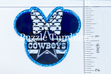 Load image into Gallery viewer, Acrylic Flat Back: Mouse Shape Blue Star