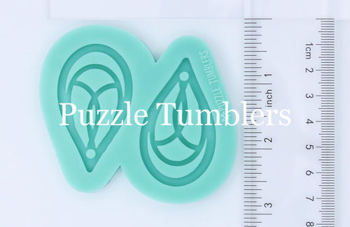 CUSTOM MOLD: CRESCENT DROP EARRING *May have a 7-10 Day Shipping Delay (E169)