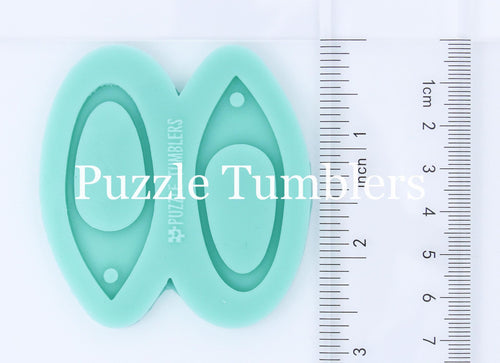 CUSTOM MOLD: OVAL DROP EARRING *May have a 7-10 Day Shipping Delay (E98)