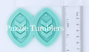 CUSTOM MOLD: Chevron Earring Mold *May have up to a 14 Day Shipping Delay (E55)