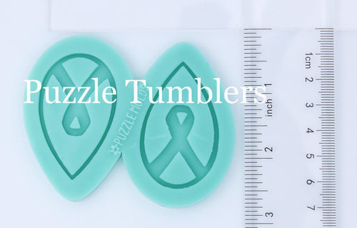 CUSTOM MOLD: RIBBON AWARENESS EARRING *May have up to a 14 Day Shipping Delay (E74)