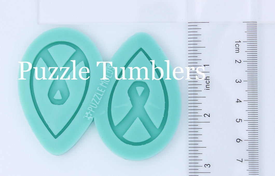 CUSTOM MOLD: RIBBON AWARENESS EARRING *May have up to a 14 Day Shipping Delay (E74)