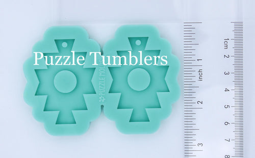 CUSTOM MOLD: AZTEK DROP EARRING *May have up to a 14 Day Shipping Delay (E155)