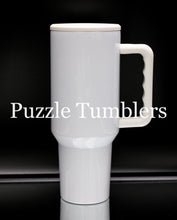 Load image into Gallery viewer, 40oz Ivory Tumbler with Handle &amp; Upgraded Lid