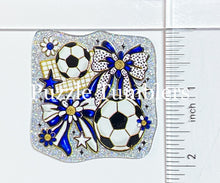 Load image into Gallery viewer, Acrylic Flat Back: Soccer with Bow