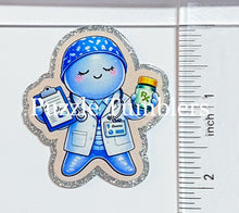 Load image into Gallery viewer, Acrylic Flat Back: Doctor (Blue)