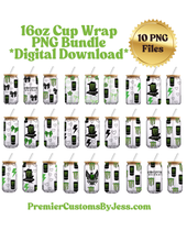Load image into Gallery viewer, DIGITAL DOWNLOAD -10 File BUNDLE Energy Drink Soda Glass Can Wrap PNG File *NO Physical Product
