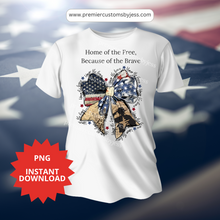 Load image into Gallery viewer, DIGITAL DOWNLOAD - Coquette American PNG, Honor the Brave PNG, Memorial Day Coquette Bow Png