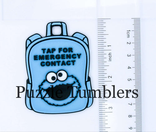 Character: Emergency Contact Backpack Tag with NFC Chip – 3D Printed Safety Tag (Will ship in 5-12 days)