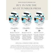 Load image into Gallery viewer, BUY IN - TEAL 40oz Sublimation Tumbler Digital Heat Press *6-8+ WEEKS SHIPPING TIME *NO SEZZLE