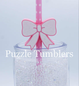 3D Printed Large Bow Straw Topper - 40oz Straw = 10mm
