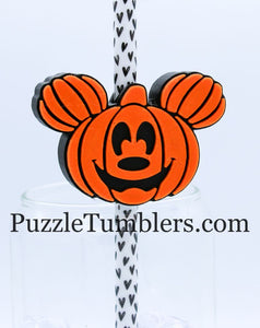 3D Printed Mouse Pumpkin Straw Topper - 40oz Straw = 10mm