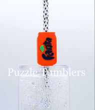 Load image into Gallery viewer, 3D Printed Orange Soda Can Straw Topper - 40oz Straw = 10mm