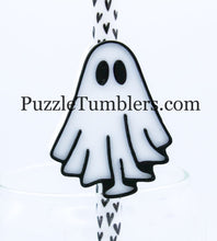 Load image into Gallery viewer, 3D Printed Ghost Straw Topper - 40oz Straw = 10mm