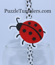 Load image into Gallery viewer, 3D Printed Ladybug Straw Topper - 40oz Straw = 10mm