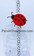 Load image into Gallery viewer, 3D Printed Ladybug Straw Topper - 40oz Straw = 10mm
