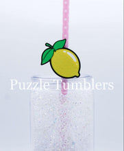 Load image into Gallery viewer, 3D Printed Lemon Straw Topper - 40oz Straw = 10mm